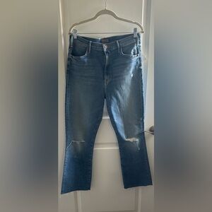 NWT MOTHER Jeans, “The Hustler Ankle Fray. “Understudy” wash, 33